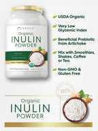 Carlyle Organic Inulin Powder 48oz | Prebiotic Fiber from Jerusalem Artichoke | Vegan & Non-GMO