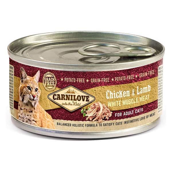 Carnilove Chicken & Lamb Wet Cat Food 100g Tin
