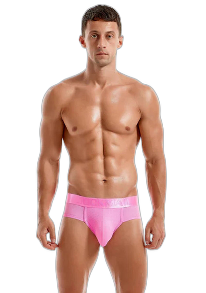 Men's Solid Color Mesh Breathable Sports Fitness Briefs