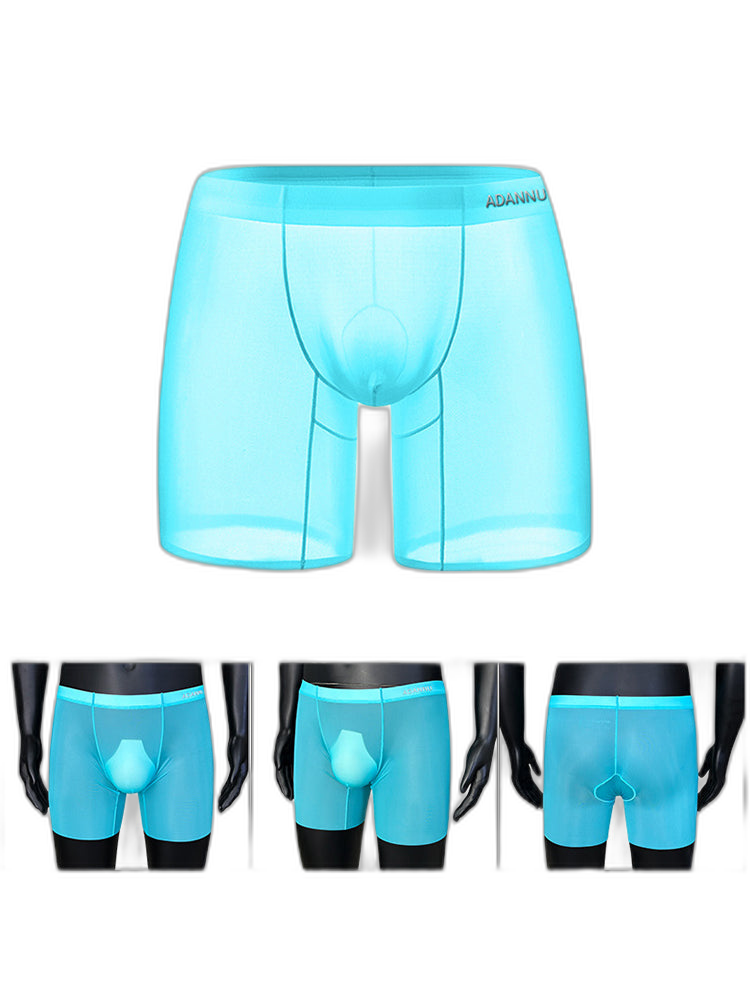2 Pack Men's Ultra-Thin Breathable Semi-Transparent Pouch Midway Briefs