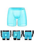 2 Pack Men's Ultra-Thin Breathable Semi-Transparent Pouch Midway Briefs