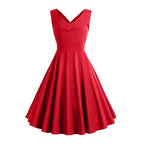 Retro Printed Maxi Sleeveless Dress Women