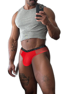 2-Pack Breathable Low Waist U-Convex Semi-Transparent Men's Briefs