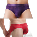 2 Pack Men's Sexy Seamless Solid Color Briefs