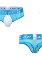 2 Pack Men's Breathable Mesh Removable U-Shaped Pocket Thongs