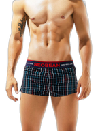 Men’s Relaxed Plaid Vent Cotton Boxers