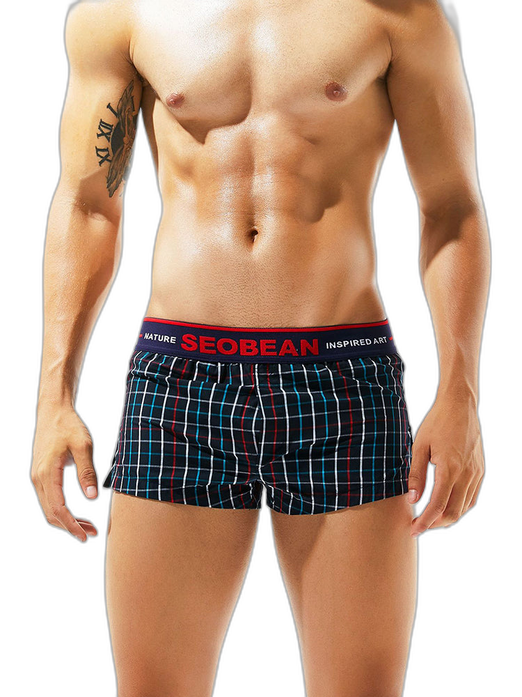 Men’s Relaxed Plaid Vent Cotton Boxers