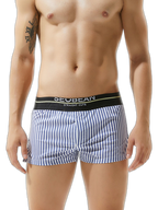 Mens 100% Cotton Striped Loose Home Boxer Shorts