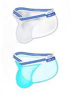 2-pack Men's Sexy Semi-transparent Mesh Briefs