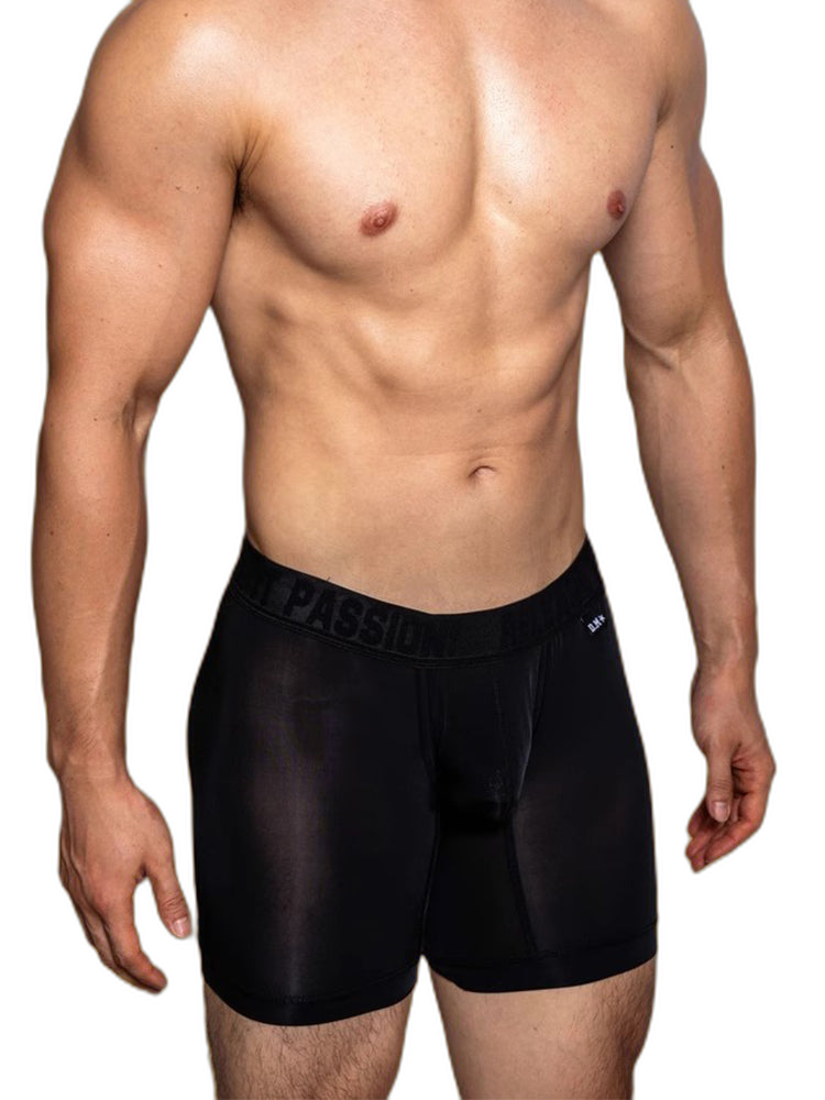 2 Pack Men's Trendy Breathable Ice Silk Boxer Briefs