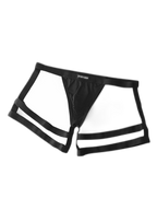 2 Pack Men's Low-Rise Sexy Thong with U-Pouch and Fixed Thigh Straps