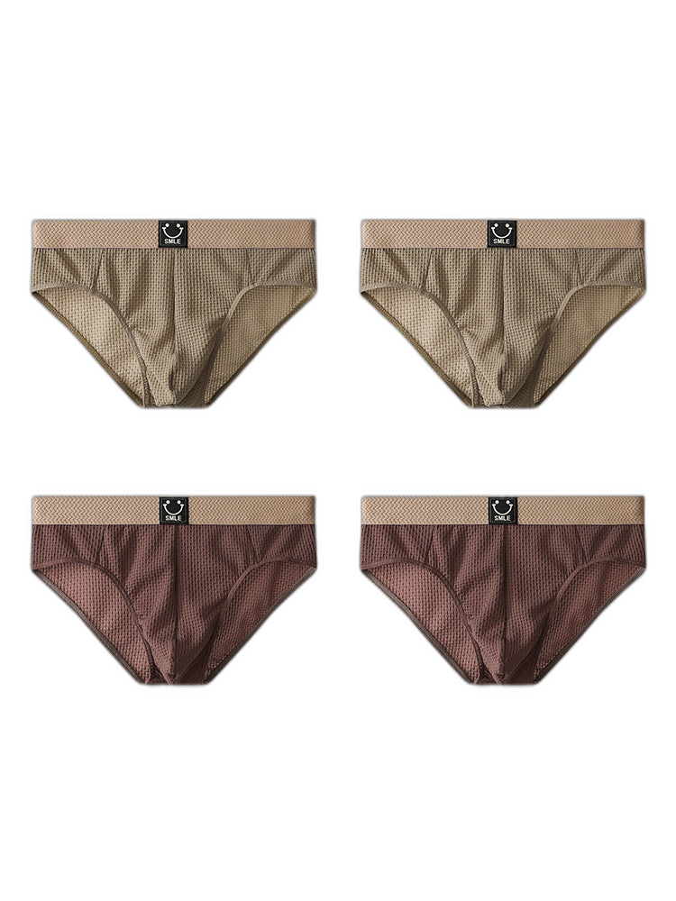 4-pack Men's Anti-Chafing Odor-Control Comfy Waistband Briefs