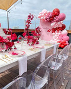 CboDeco Pink & Red Balloons Garland Arch Kit – Heart & Lip Balloons