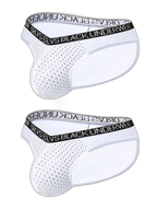 2-Pack Breathable Low Waist U-Convex Semi-Transparent Men's Briefs