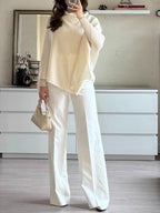 Fashionable Women's Cloak Large Shawl Turtleneck Sweater Coat