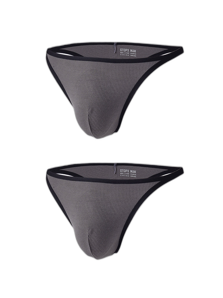 2 Pack Men's Low-Rise Eco-Friendly Lightweight Thong