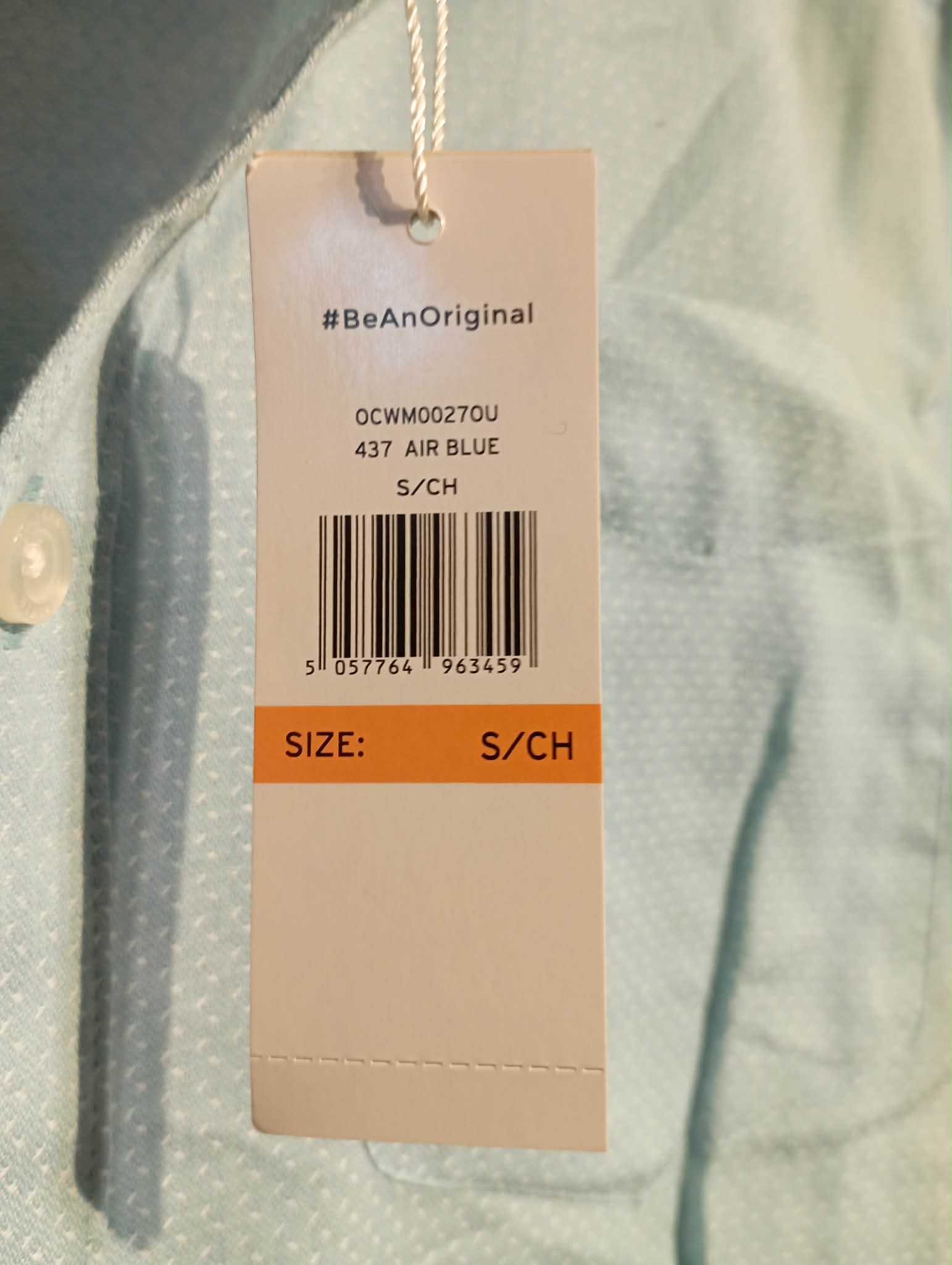 NEW with tag Men's Penguin Air Blue Button-Down Shirt (Size S)
