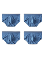 4 Pack Men's Large Pouch Separation Ice Silk Briefs