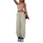 Multi-bag Straight Cargo Casual Pants