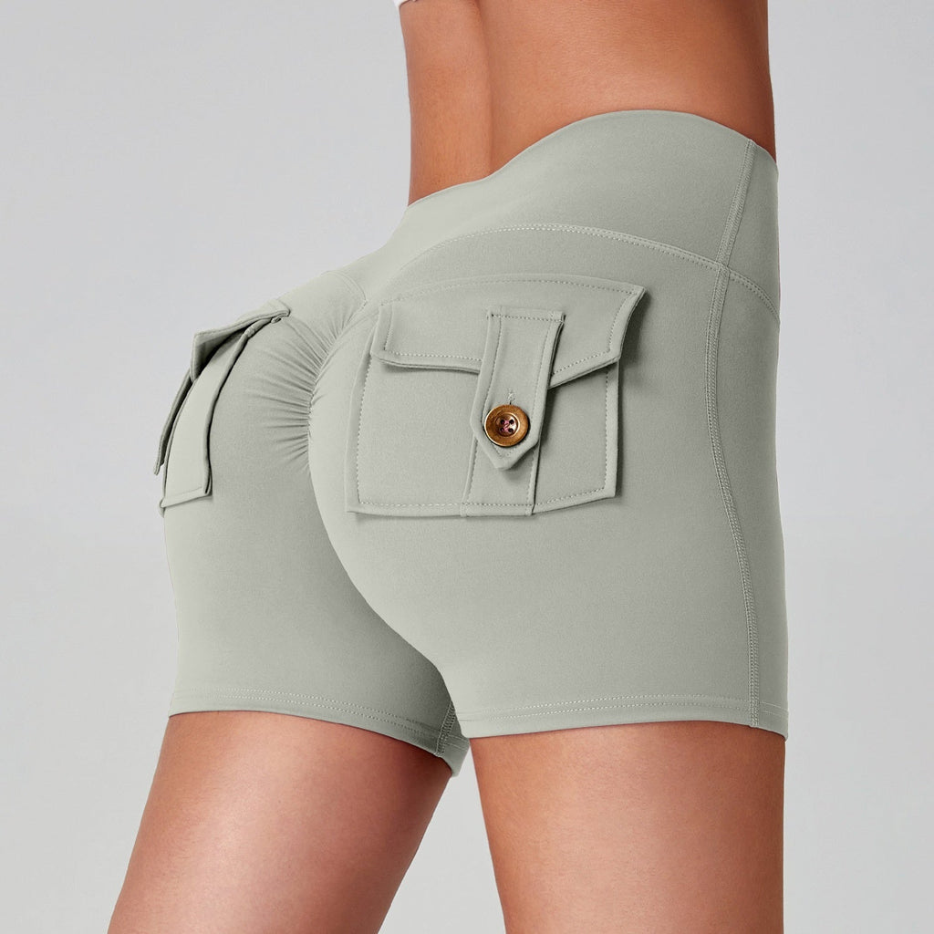 Sports Fitness Workwear Pocket Training Peach Quick-dry Butt-lifting Yoga Pants
