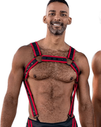 Mr.S Leather FuckGear Crossbow Harness Black/Red