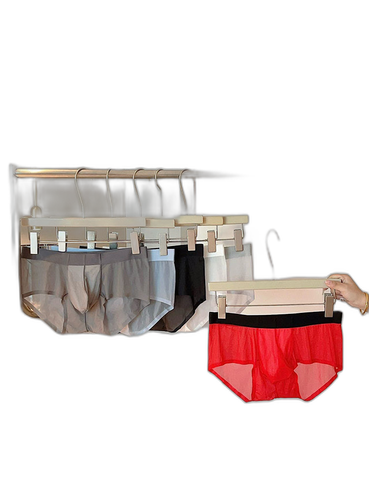 2 Pack Men's Ultra-Thin Breathable Antibacterial Crotch Briefs