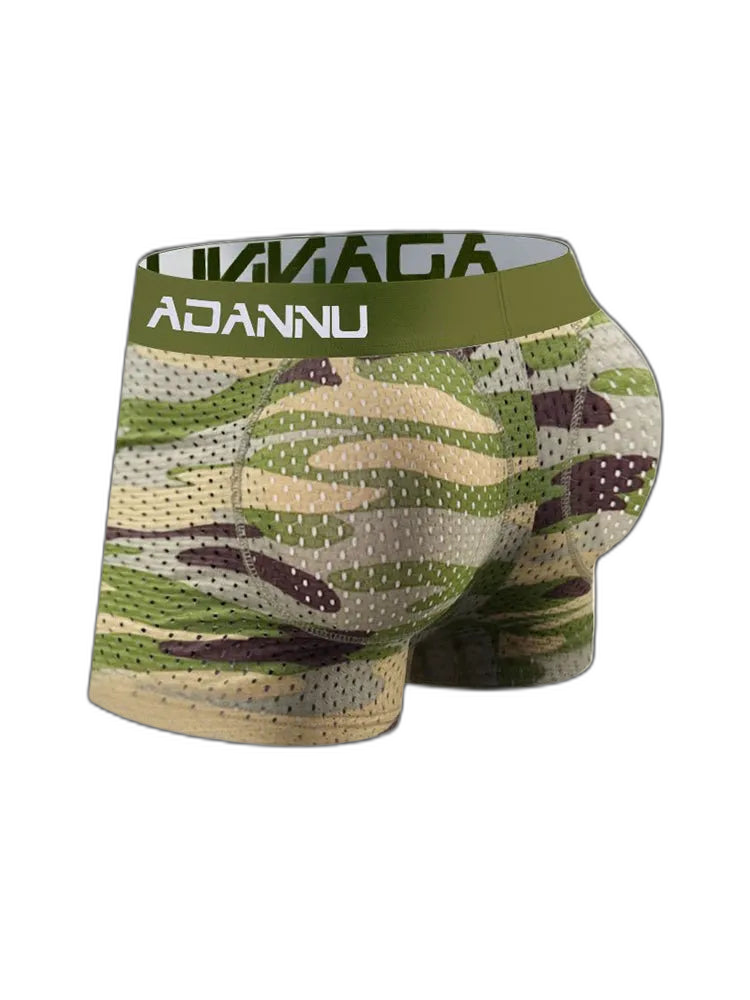 Camouflage Removable Hip Pad Boxer Briefs