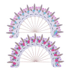 CCINEE Rainbow Unicorn Cupcake Toppers – 48-Pack Double-Sided Paper Picks for Birthday Party Decor