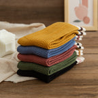 Women's Chunky-knit Rabbit-fur Ankle Socks Mid-calf Length