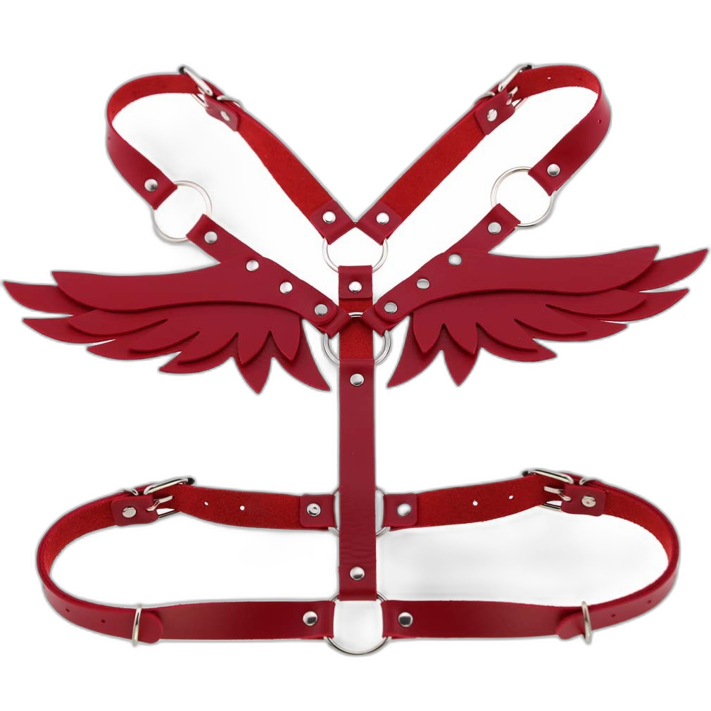 Angel Wings Leather Harness