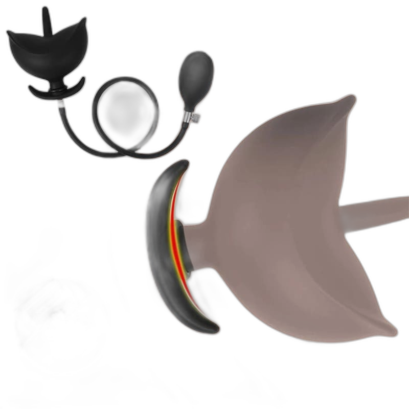 Flower - Inflatable Butt Plug - Silicone Anal Plug