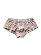 Mens Plaid Front Pouch Boxer Shorts