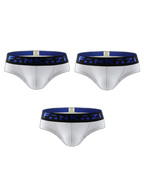3 Pack Men's Striped U-Pouch Breathable Casual Briefs
