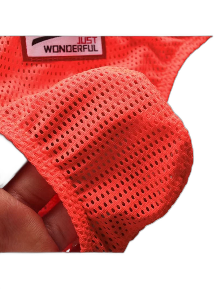 2 Pack Men's Sexy Breathable Mesh Thongs with High Stretch