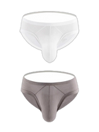 2 Pack Men's Low Rise Back Hollow 3D U-convex Large Pouch T-Back Briefs