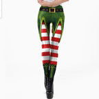 Sexy Slim-fit Straight-leg Tight Leggings For Women Featuring 3D Printed Character Designs