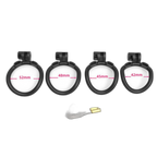LOCK4D Dog Head Bent Ring Chastity Cock Cage Large