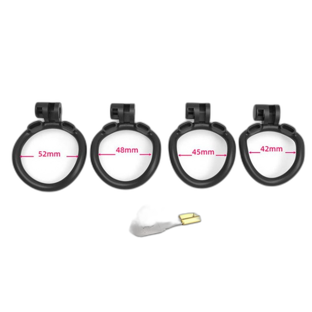 LOCK4D Dog Head Bent Ring Chastity Cock Cage Large