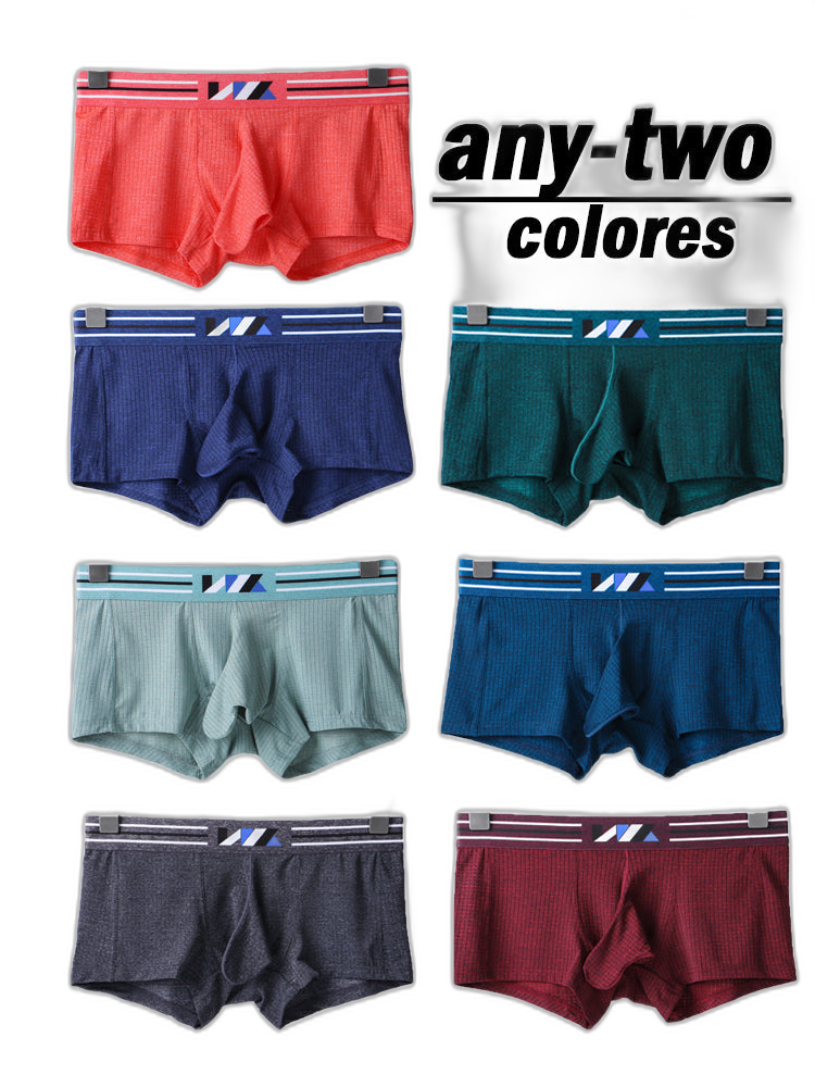 2 Pack Separated Pouch Comfy Mens Boxer Briefs