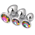 Jeweled Metal Butt Plug Set