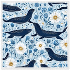 Whimsical Seal and Daisy Framed Wall Art