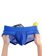 2 Pack Men's Low Rise Mesh Large Pouch U-convex Breathable Comfortable Briefs