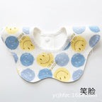Pure Cotton 360° Rotatable Baby Bib - Petal-Shaped Drool Bib
