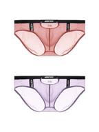 Men's Low Waist Narrow Waist Ice Silk Breathable Convex Pocket Briefs