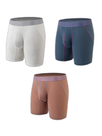 3 Pack Men's Anti-chafing Waffle Boxer Briefs