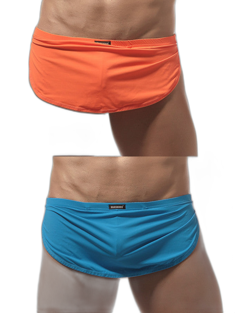 Men's Sexy Side Split  Boxers With Support Pouch