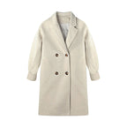 Women's Mid-length Woolen Coat Thickened Small