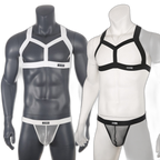 Chest Harness + Mesh Jockstrap Erotic Clubwear