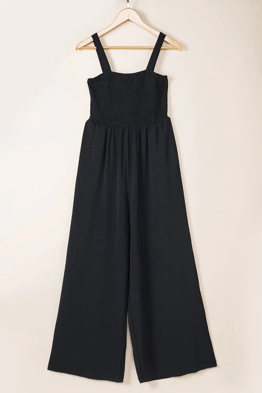Smocked Square Neck Wide Leg Jumpsuit Women UK