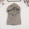 Fashionable And Warm Scarf With Integrated Yarn Knitted Hat For Women